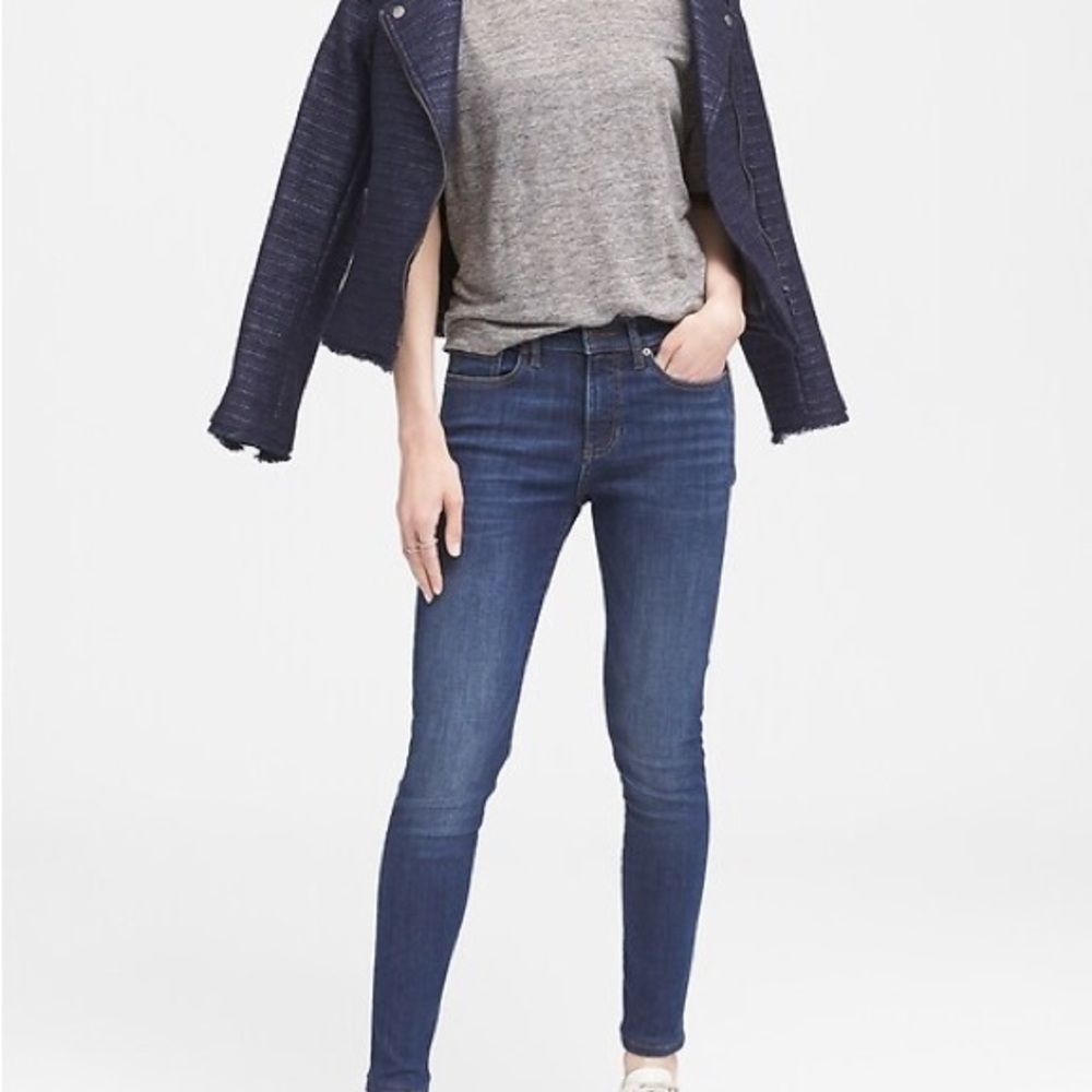 Banana Republic Dark Blue Skinny Jeans Zero Gravity NWT 25 XS